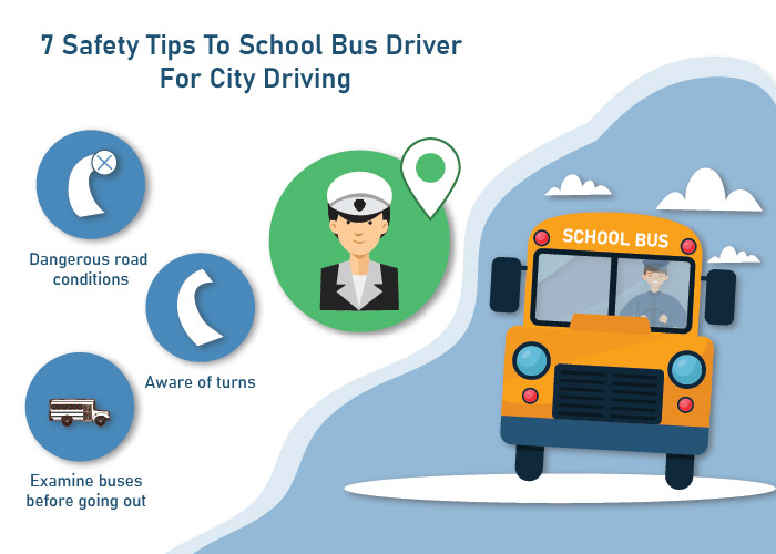 7 Safety tips to School bus driver for city driving