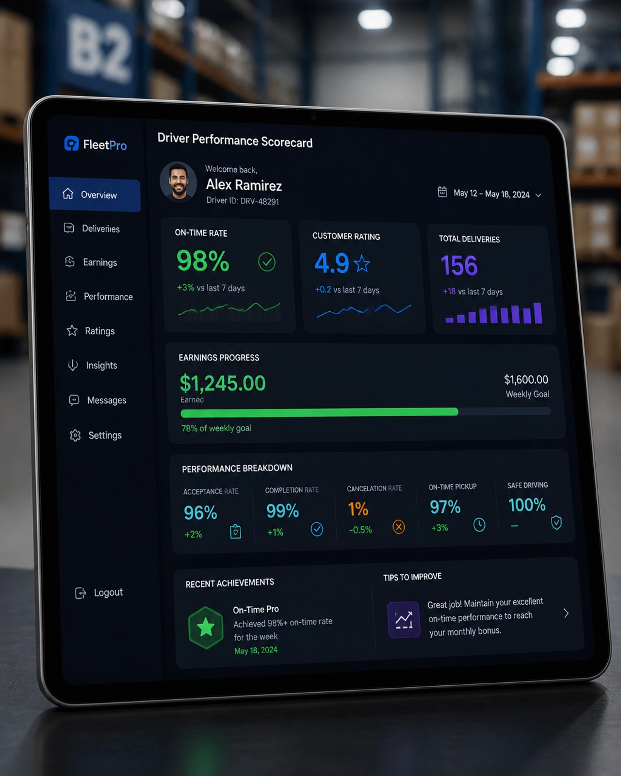 Driver Performance Scorecard